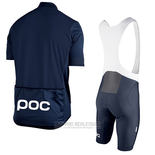 2017 Fahrradbekleidung POC Fondo Elements Blau Trikot Kurzarm und Tragerhose